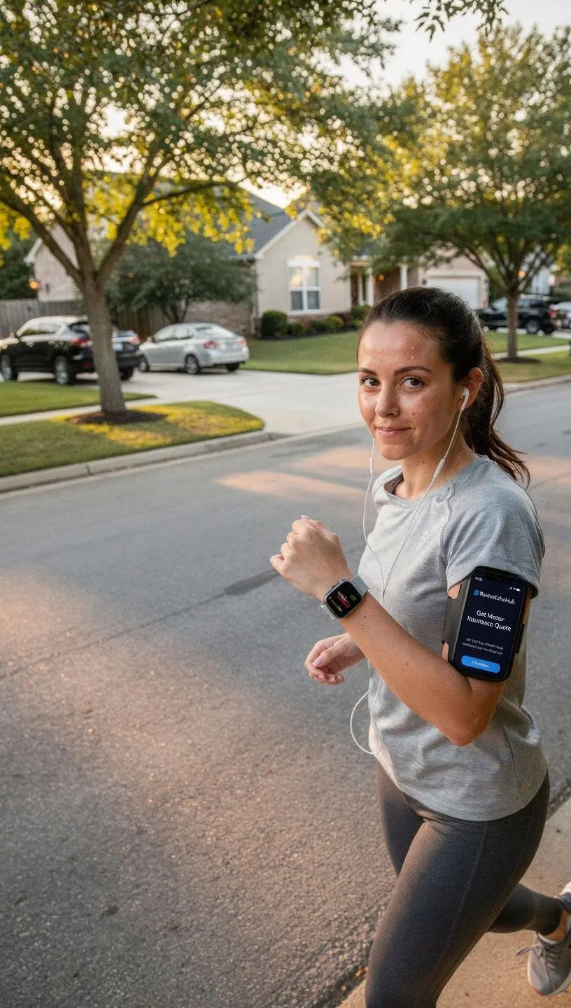 Mężczyzna porównujący oferty ubezpieczeń samochodowych na smartfonie.