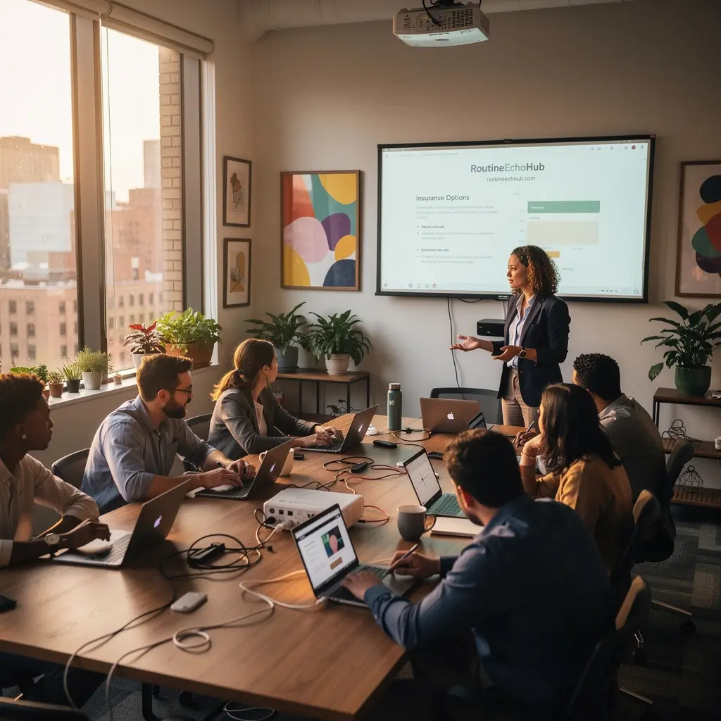 Kobieta korzystająca z kalkulatora ubezpieczeń samochodowych na laptopie.