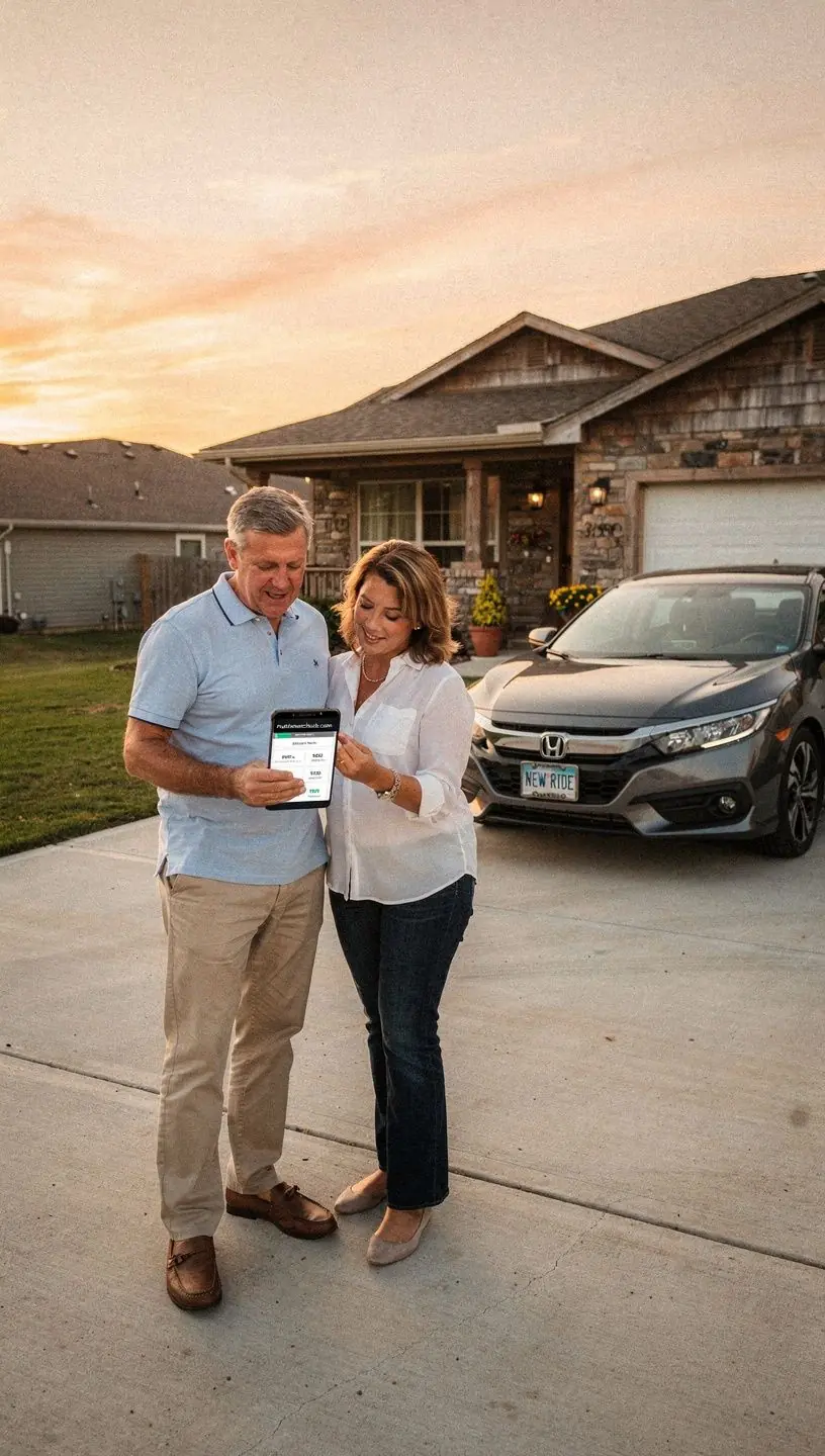 Pracownik biura przedstawiający najlepsze stawki ubezpieczeń samochodowych na ekranie laptopa.